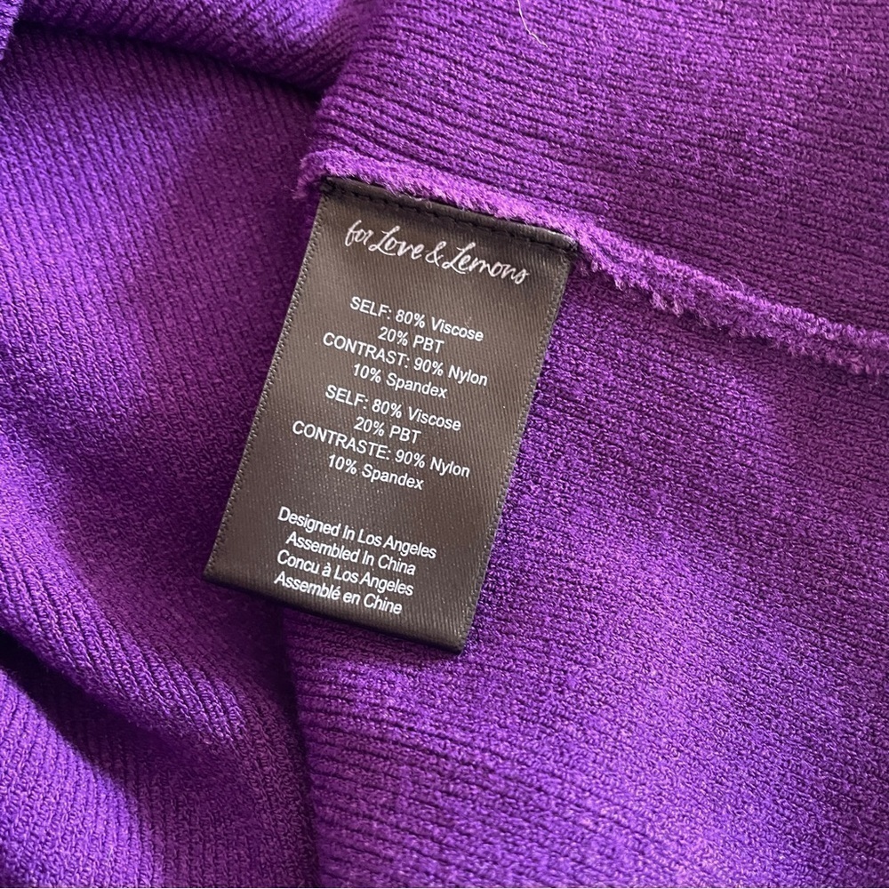 NEW! For Love and Lemons- Stevie Purple Maxi Dress Cut Out Details Size XL NWT - Picture 6 of 6